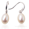 vintage real pink freshwater pearl earrings